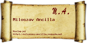 Miloszav Ancilla névjegykártya